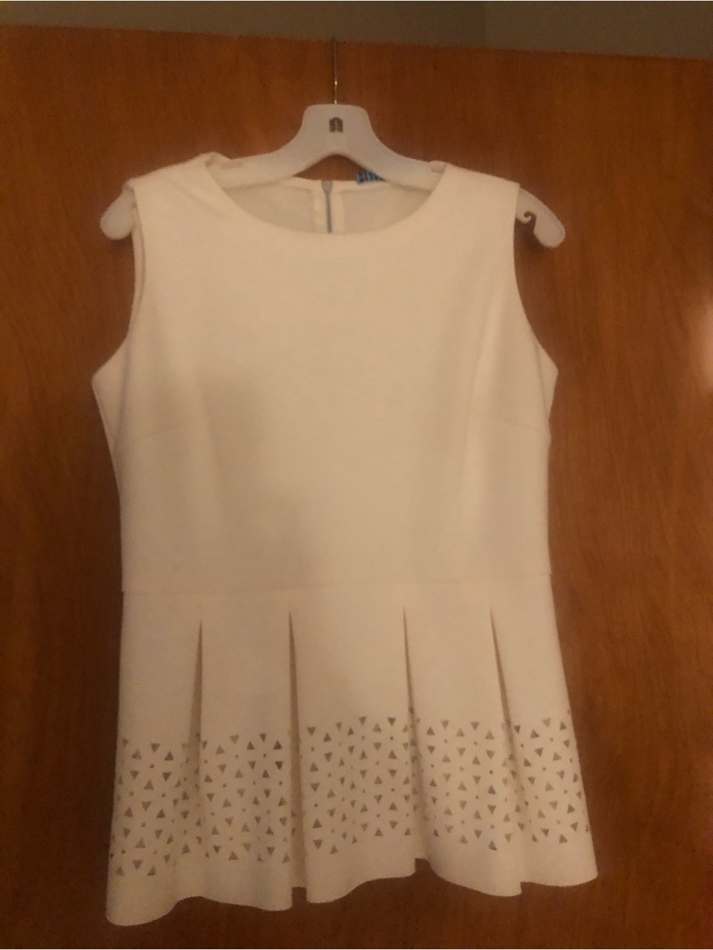ANTONIO MELANI White  Peplum top - Picture 3 of 4